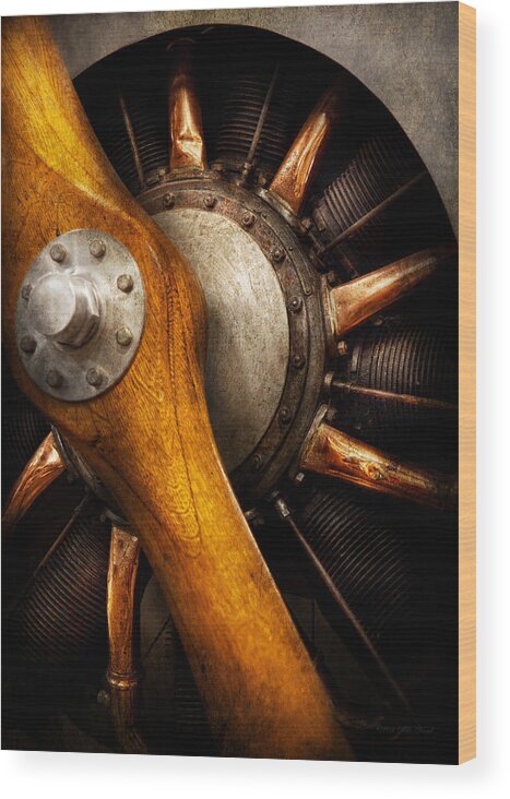 Propeller Wood Print featuring the photograph Air - Pilot - You got props by Mike Savad