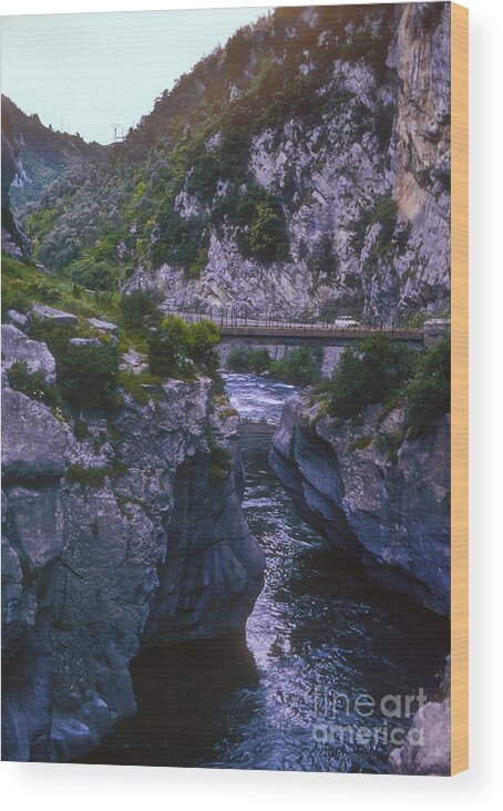Northern Italian Alps Wood Print featuring the photograph Alpine Gorge Crossing by Bob Phillips