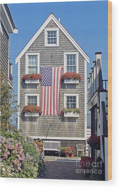 Garden Wood Print featuring the photograph American Harbor House by Sebastian Mathews Szewczyk