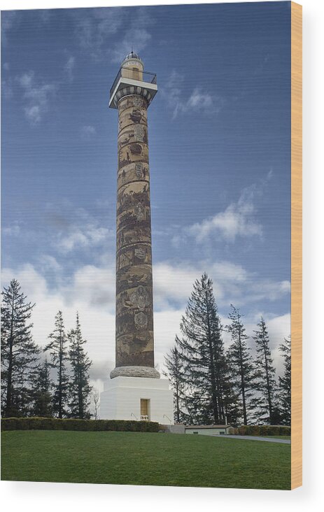 Astoria Wood Print featuring the photograph Astoria Column by Betty Depee