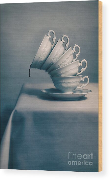 Cup Wood Print featuring the photograph Attention by Jaroslaw Blaminsky