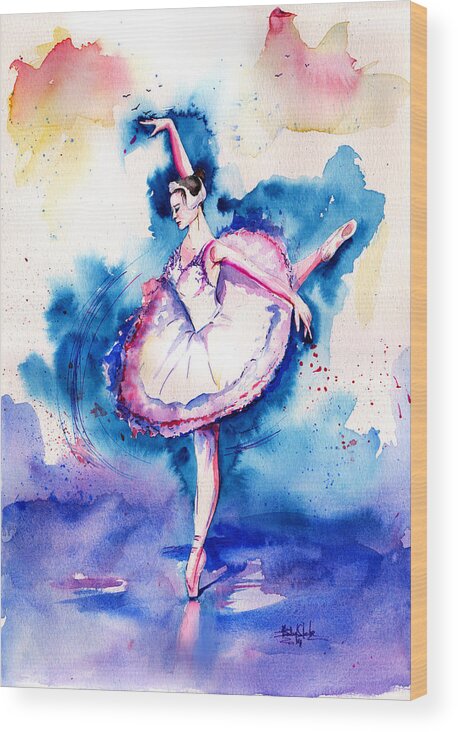 Painting Wood Print featuring the painting Ballerina by Isabel Salvador