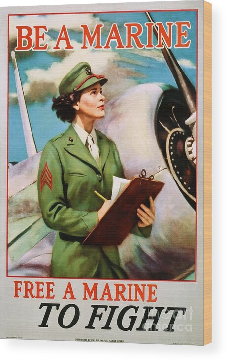 Be A Marine Wood Print featuring the photograph Be A Marine - Free A Marine To Fight by Doc Braham