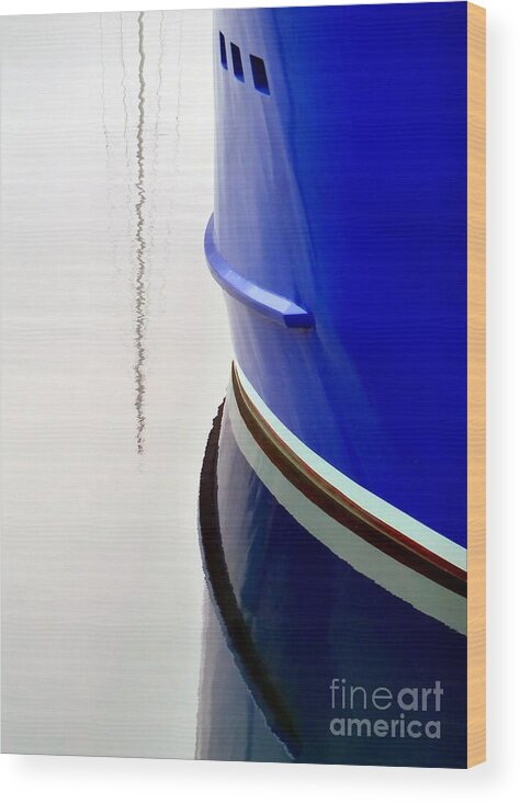 Boat Wood Print featuring the photograph Big Blue by Patricia Strand