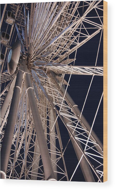 Ferris Wheels Wood Print featuring the photograph Big Wheel by John Schneider