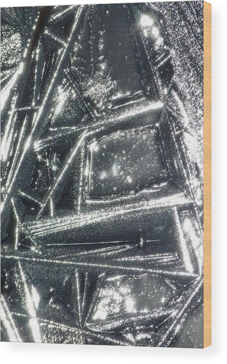 Jane Ford Wood Print featuring the photograph Black Ice by Jane Ford