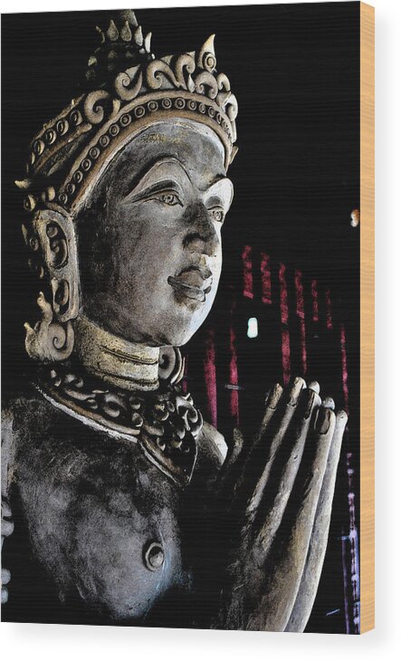 Buddha Wood Print featuring the photograph Buddha Angel by Rick Saint