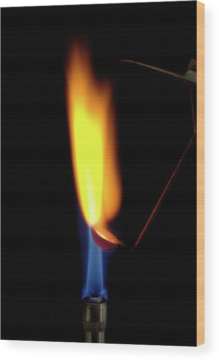 Nobody Wood Print featuring the photograph Burning Lithium by Trevor Clifford Photography