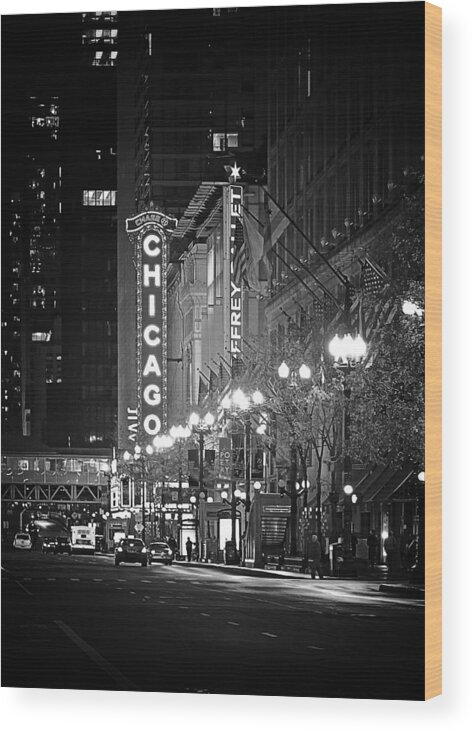 Chicago Wood Print featuring the photograph Chicago Theatre - Grandeur and Elegance by Alexandra Till