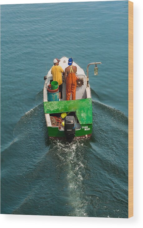 Acrylic Print Wood Print featuring the photograph Crayola Lobsterboat by Thomas Lavoie