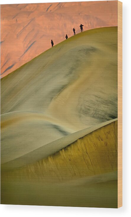 2006 Wood Print featuring the photograph Dawn Viewers at Death Valley by Robert Charity
