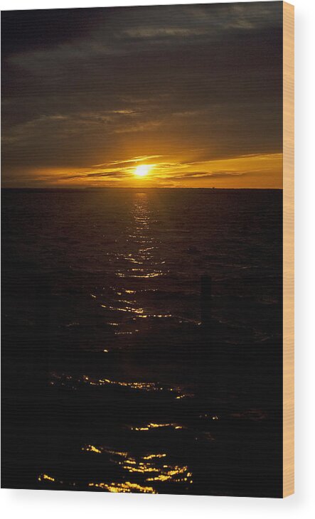 Sunset Wood Print featuring the photograph Days End by Elsa Santoro