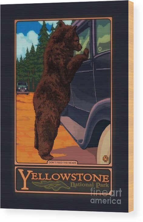 Bears Wood Print featuring the photograph Yogi Bear by Doc Braham