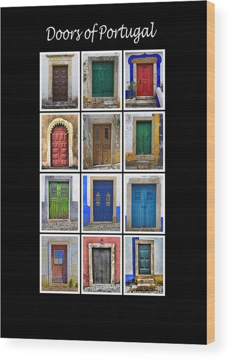 Portugal Wood Print featuring the photograph Doors of Portugal by David Letts