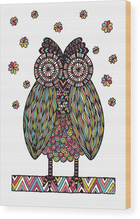 Animal Wood Print featuring the digital art Dream Owl by MGL Meiklejohn Graphics Licensing