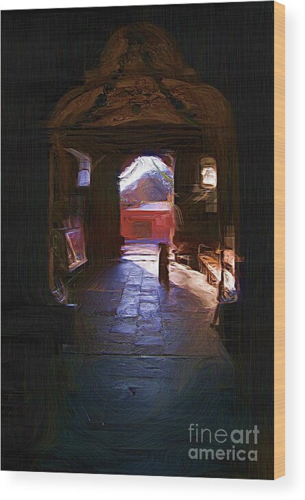 Entrance Wood Print featuring the photograph Entrance To The Church Of Atotonilco by John Kolenberg