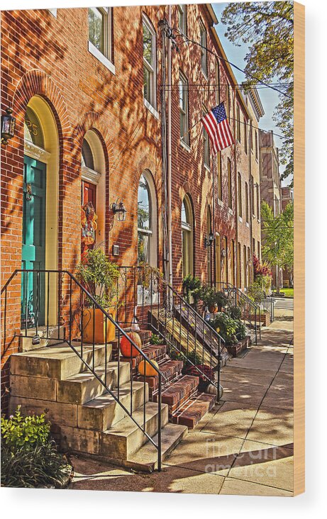 Federal Hill Wood Print featuring the photograph Federal Hill Americana by SCB Captures