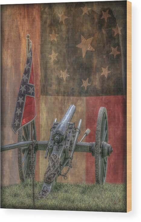 Flags Of The Confederacy Wood Print featuring the digital art Flags of the Confederacy by Randy Steele