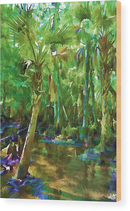 Painting Wood Print featuring the photograph Florida Palms by Sandy Poore