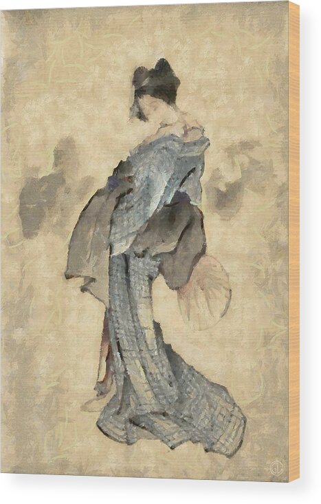 Woman Wood Print featuring the digital art Geisha by Gun Legler