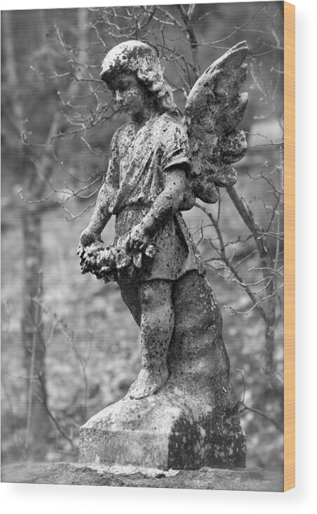 Statue Wood Print featuring the photograph Guardian Angel by Karon Melillo DeVega