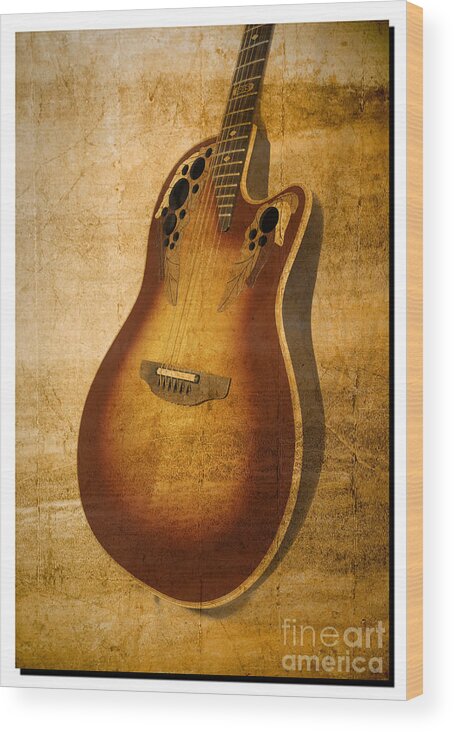 Guitar Wood Print featuring the photograph Guitar by Richard J Thompson 
