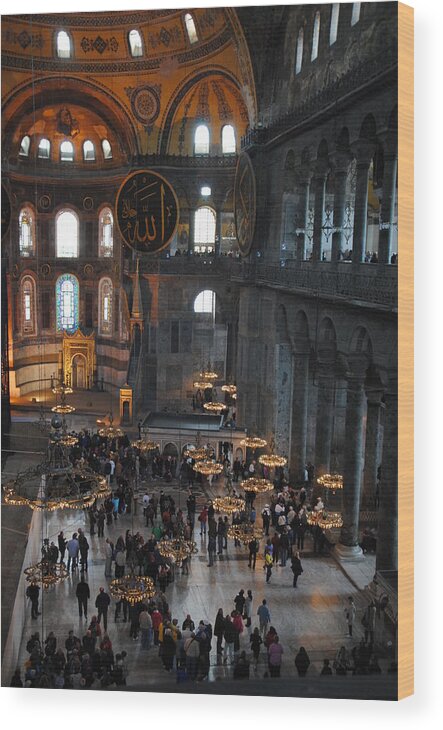 Hagia Sophia Wood Print featuring the photograph Hagia Sophia Panorama by Jacqueline M Lewis
