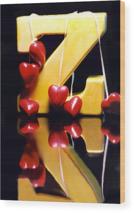 Z Wood Print featuring the photograph Heart-zy by Tom Baptist