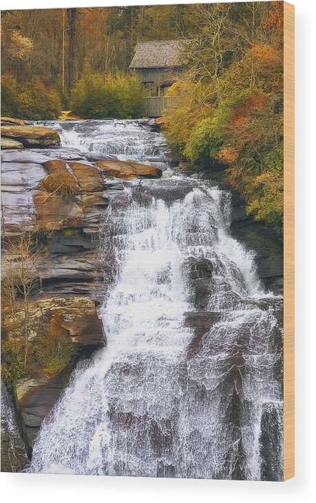 Water Wood Print featuring the photograph High Falls by Scott Norris