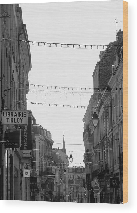 Streets Of Lille Wood Print featuring the photograph High Wires by Laura Hol Art