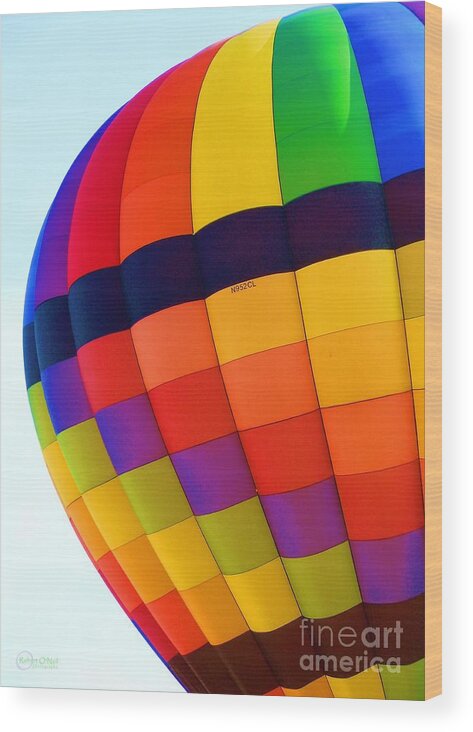 Hot Air Balloon Wood Print featuring the photograph Hot Air #4 by Robert ONeil