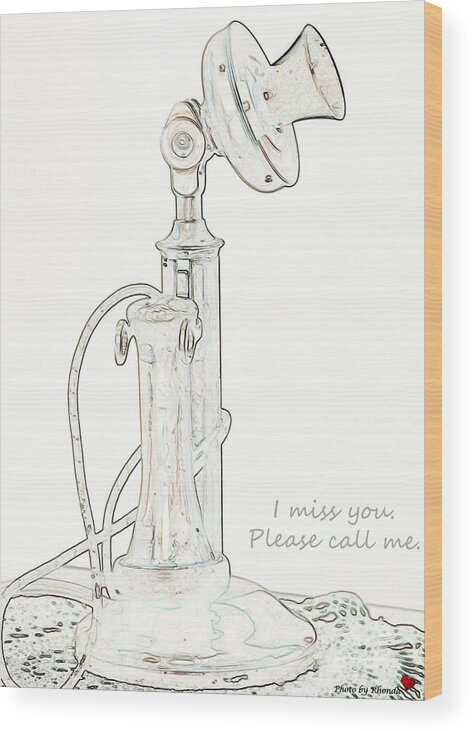 Photograph Wood Print featuring the photograph I Miss You by Rhonda McDougall
