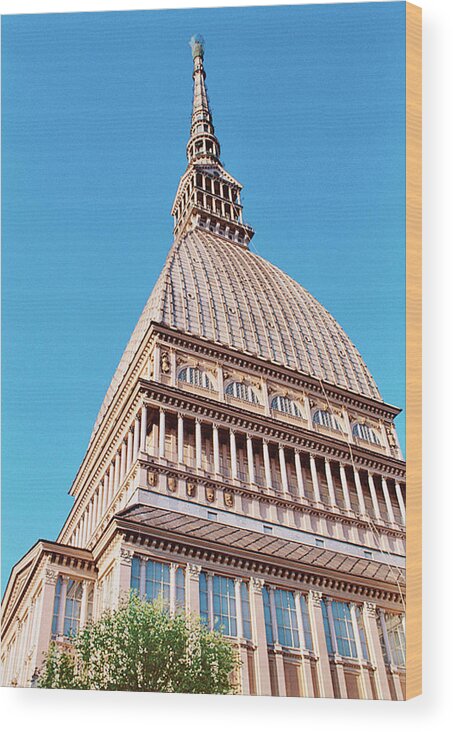 No People Wood Print featuring the photograph Italy, Turin, View Of La Mole Antonelliana by Tim Beddow