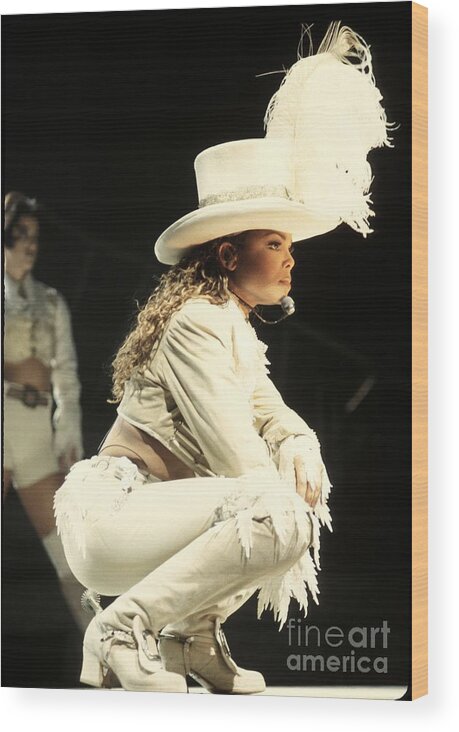 Janet Jackson Wood Print featuring the photograph Janet Jackson #1 by Concert Photos