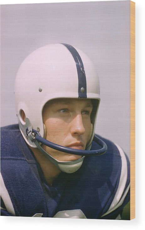 Marvin Newman Wood Print featuring the photograph Johnny Unitas #1 by Retro Images Archive