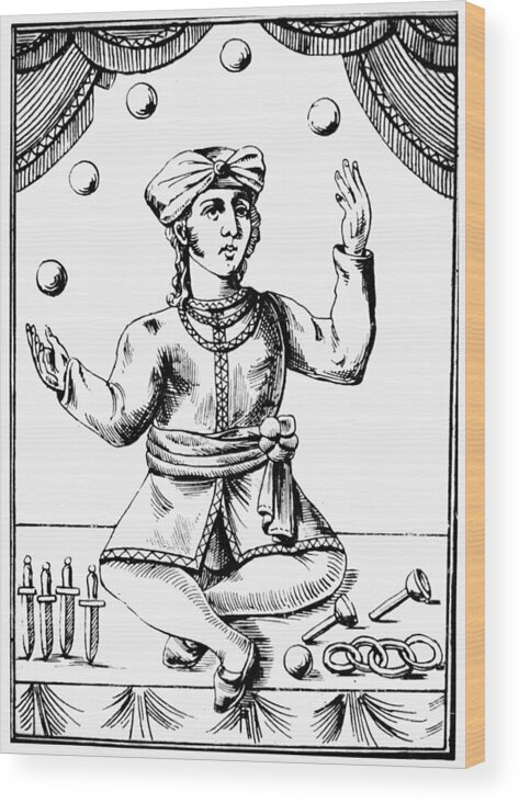 18th Century Wood Print featuring the painting Juggler, 18th Century by Granger