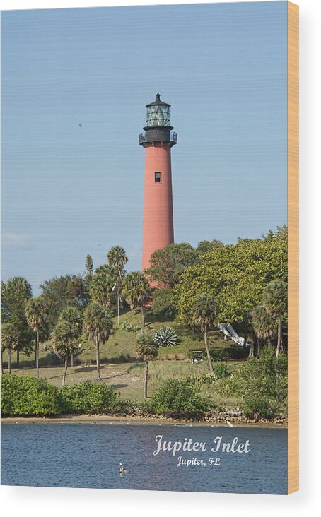 Lighthouse Wood Print featuring the photograph Jupiter Inlet by John Black