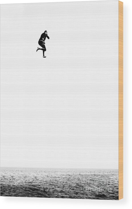 Active Wood Print featuring the photograph Leap Of Faith by Stelios Kleanthous