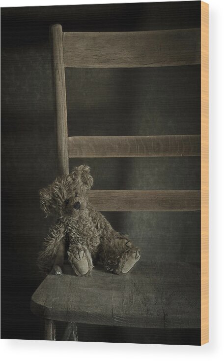 Bear Wood Print featuring the photograph Left Behind by Amy Weiss