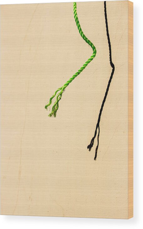 Plastic Rope Wood Print featuring the photograph Loose Ends by Prakash Ghai