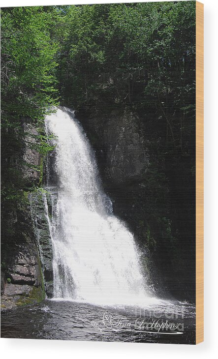 Main Falls Wood Print featuring the photograph Main Falls Bushkill 20120608_1_105 by Tina Hopkins