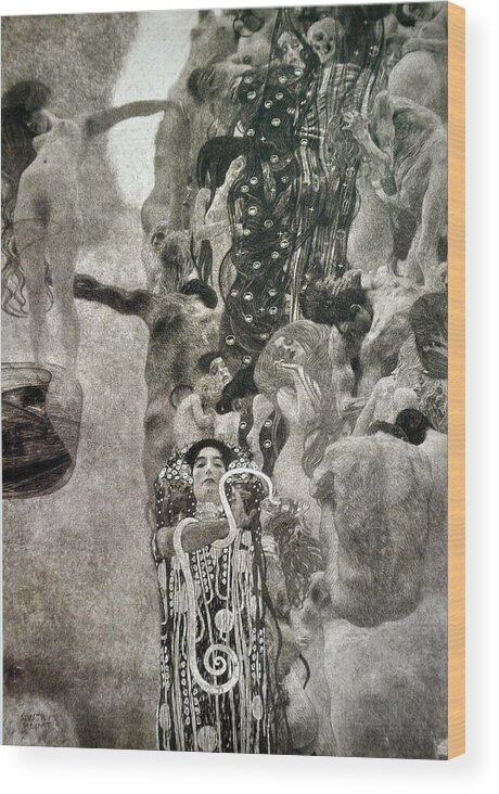 Gustav Klimt Wood Print featuring the painting Medicine by Gustav Klimt