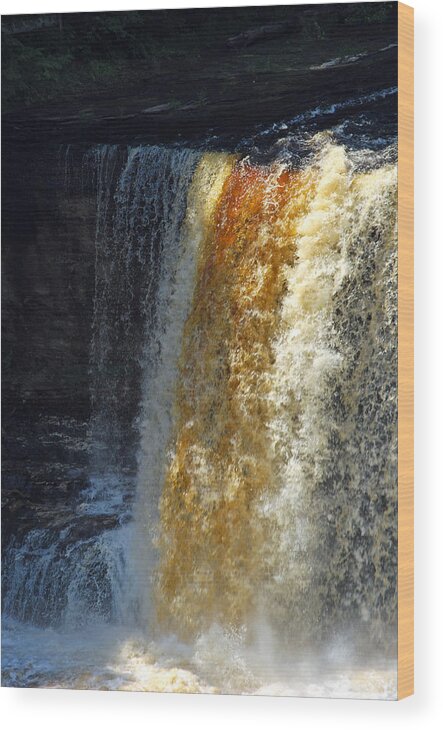 Tahquamenon Falls Michigan Wood Print featuring the photograph Mighty Tahquamenon by Russell Todd