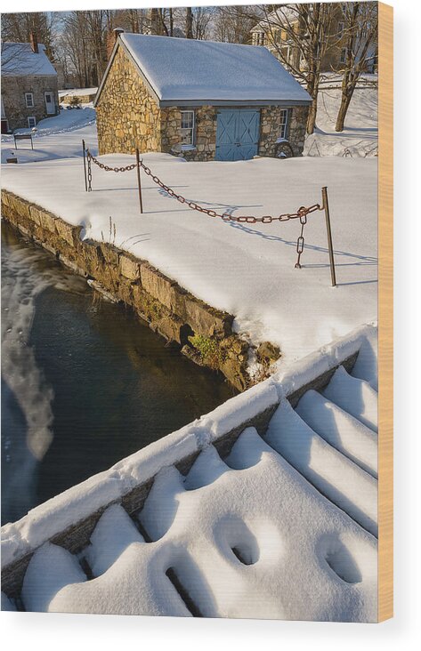 Waterloo Wood Print featuring the photograph Morning Snow by Mark Rogers