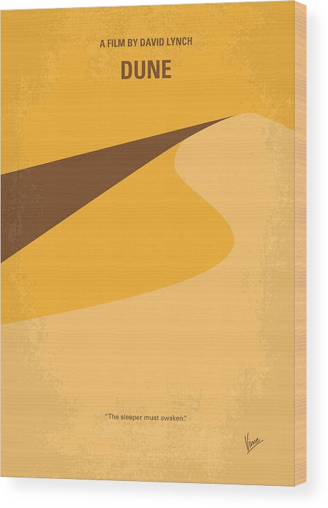 Dune Wood Print featuring the digital art No251 My DUNE minimal movie poster by Chungkong Art