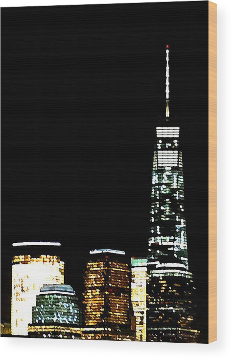 One World Trade Center Wood Print featuring the photograph One World Trade Center by Dark Whimsy