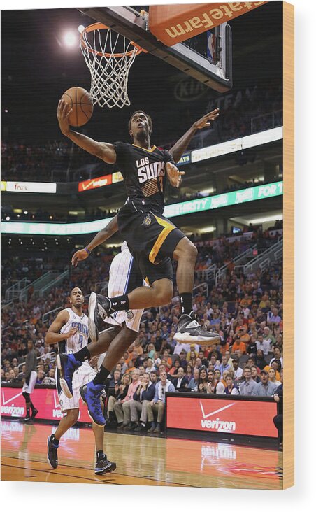 Nba Pro Basketball Wood Print featuring the photograph Orlando Magic V Phoenix Suns by Christian Petersen