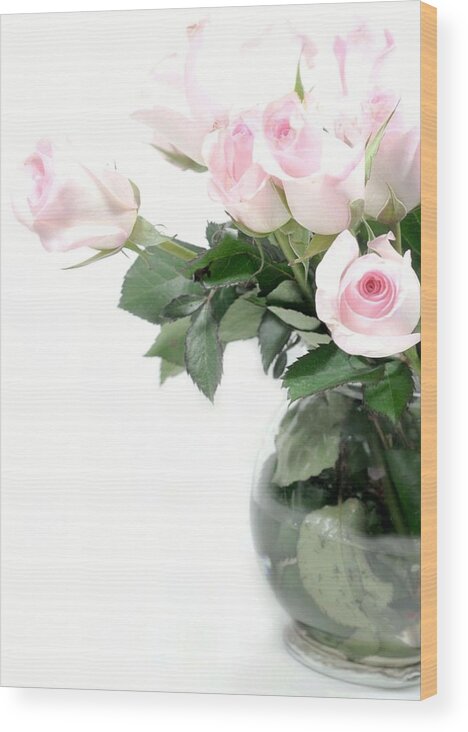 Flowers Wood Print featuring the photograph Paler Side of Pink by Diana Angstadt