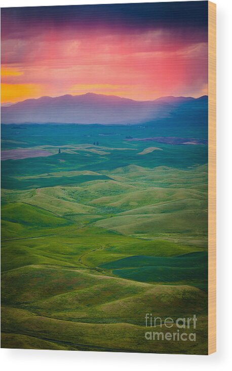 America Wood Print featuring the photograph Palouse Storm at Dawn by Inge Johnsson
