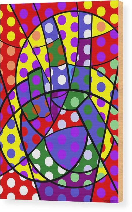 Colorful Wood Print featuring the digital art Peace 11 of 12 by Randall J Henrie